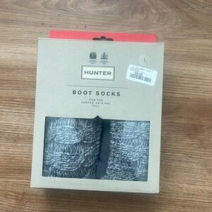 Hunter Boot Socks Size L Grey NIB